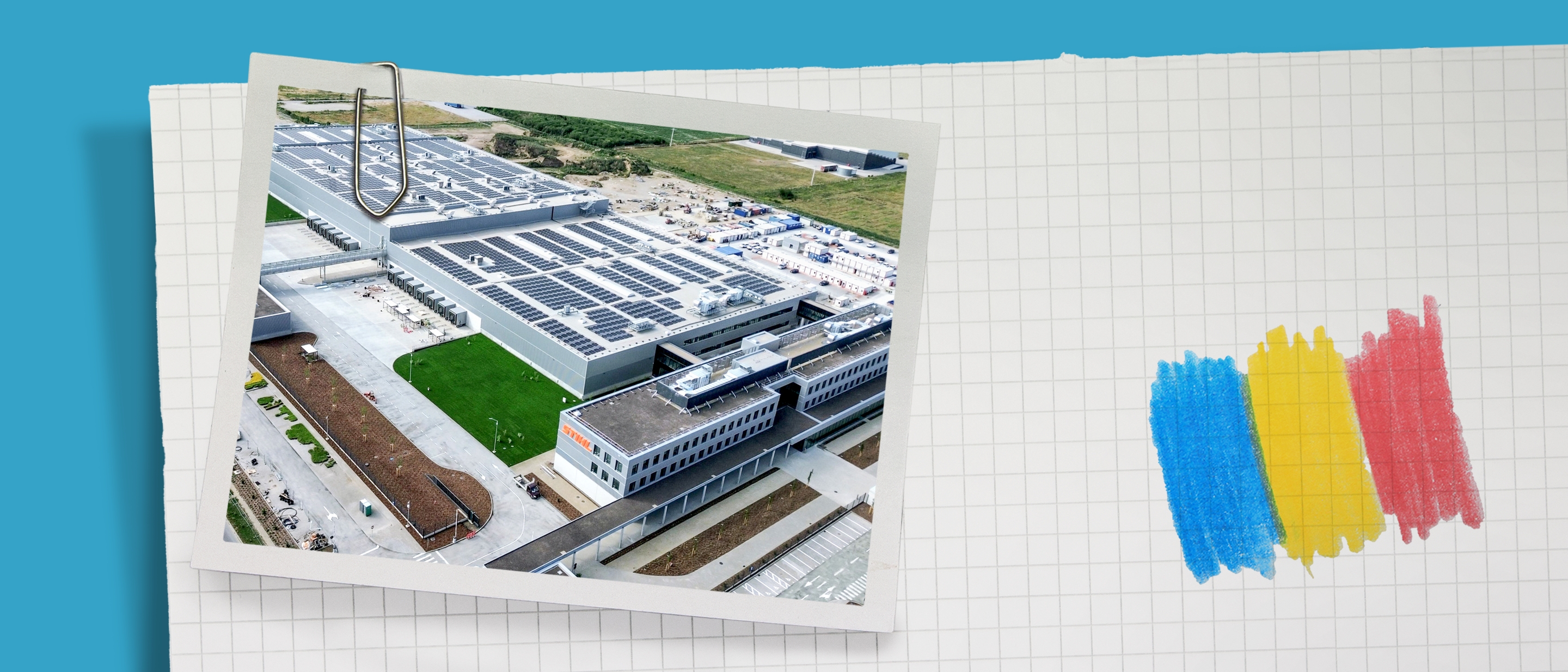 Fabrikgel&auml;nde aus der Vogelperspektive