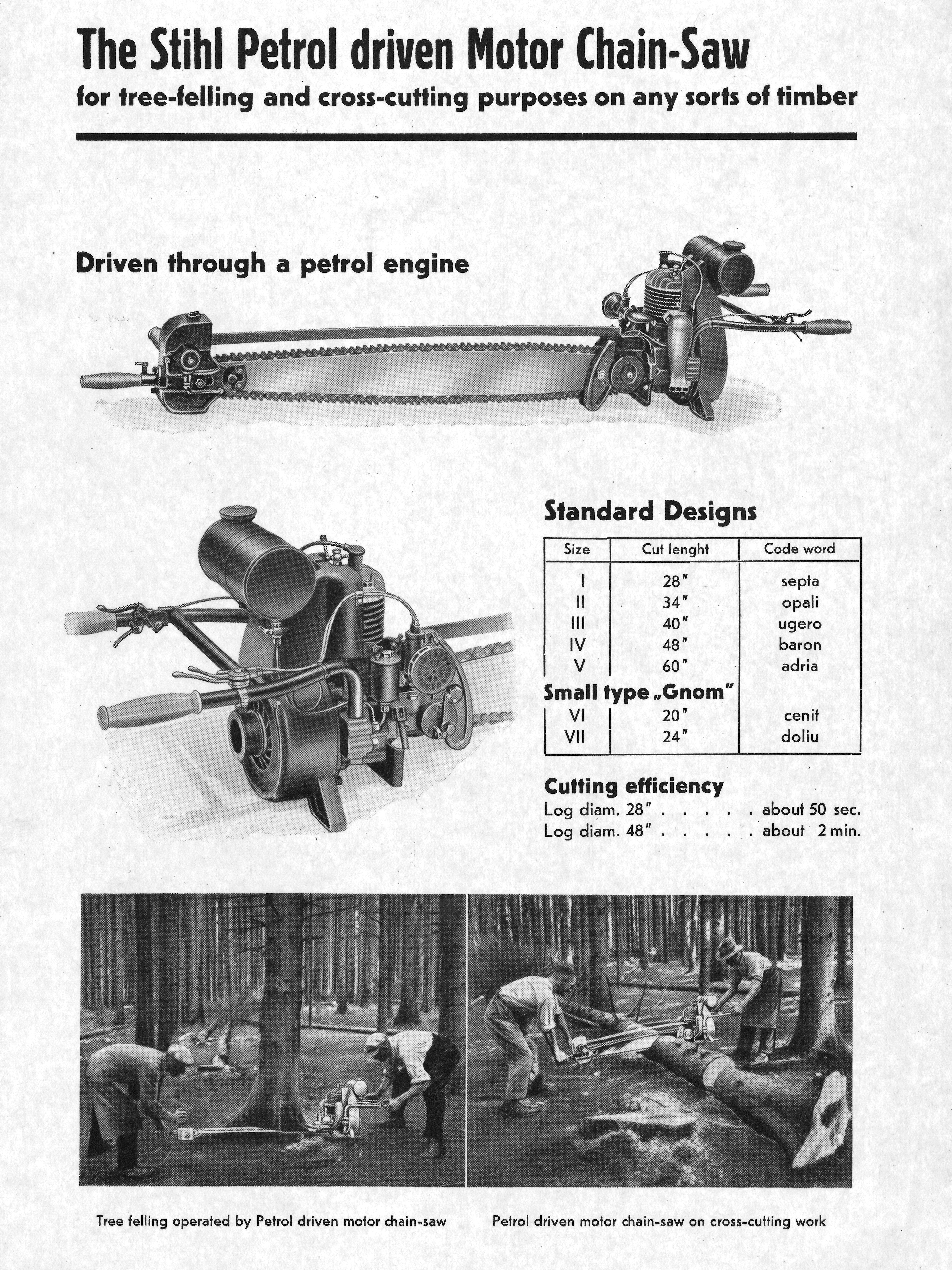 Dreiseitiges Prospekt aus den USA, Schwarz-Wei&szlig;-Foto.